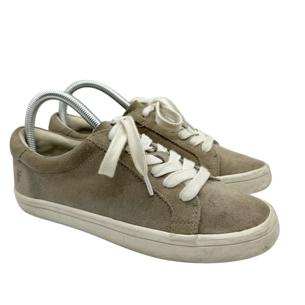 Frye Kerry Womens Casual Suede Lace Up‎ Sneaker Khaki Tan Size 7 Boho Comfort